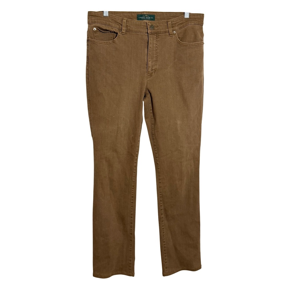 Lauren Jeans Co Ralph Lauren Womens Brown Casual Pants Size 12